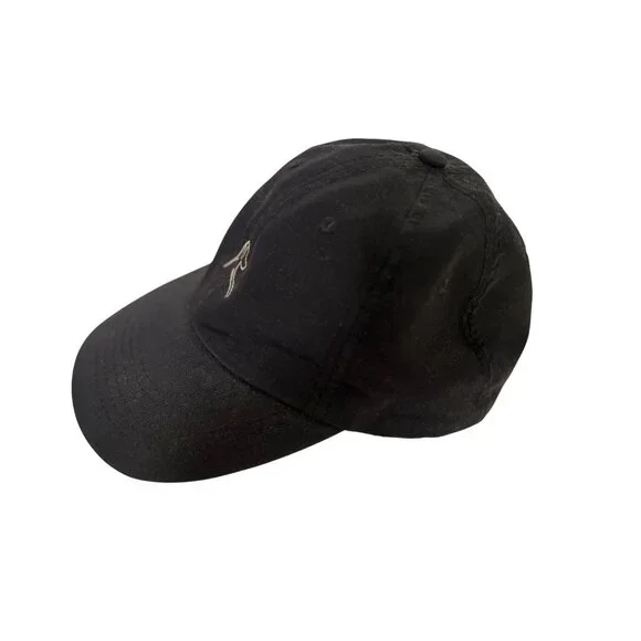Rhoback Crave Performance Golf Cap Black Poly White Stitch Logo Adult Strapback - Picture 4 of 9